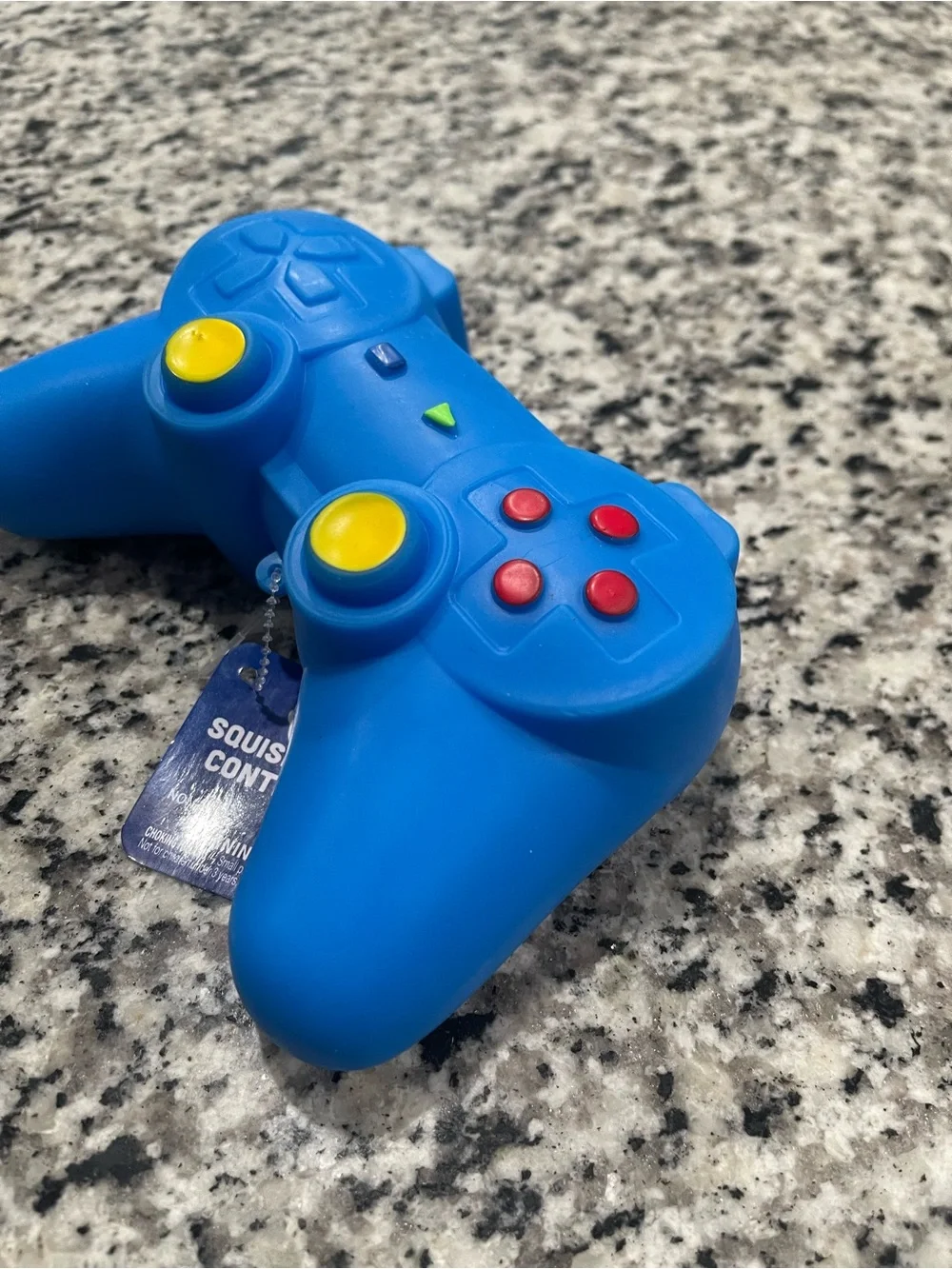 Blue Gaming Controller Stress Toy - Soft Squeeze Simulator